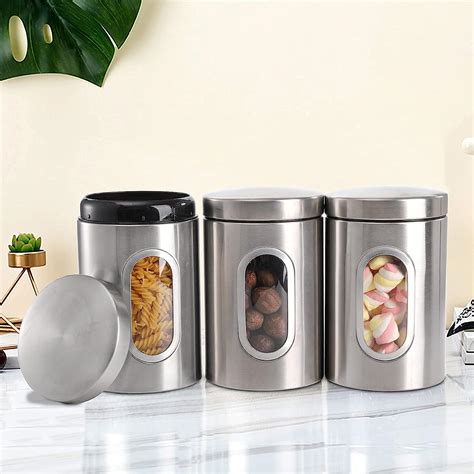 stainless containers with lids